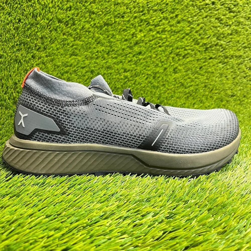 Flux Adapt Trail Runner Gray Olive Mens Size 11.5 Hiking Knit Shoes Sneakers